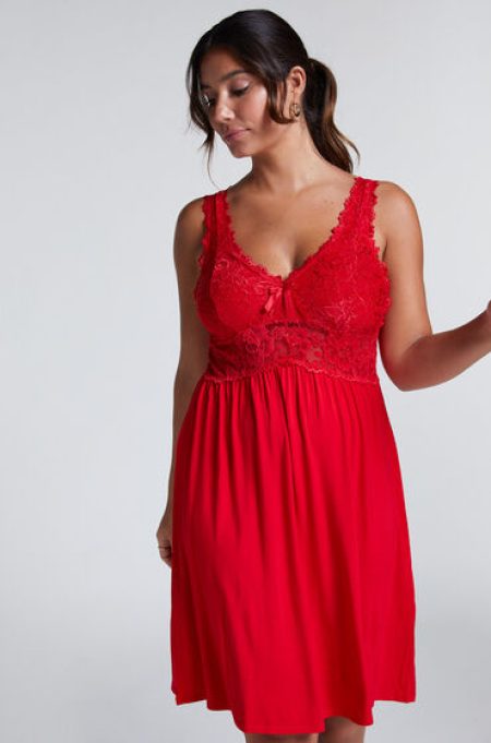 Hunkemöller Slipdress Nora Lace Rood