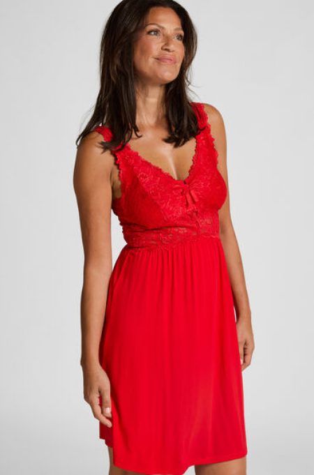 Hunkemöller Slipdress Nora Lace Rood