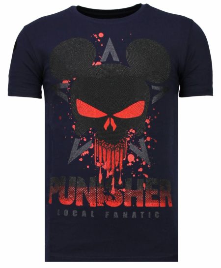 Local Fanatic Punisher mickey rhinestone t-shirt