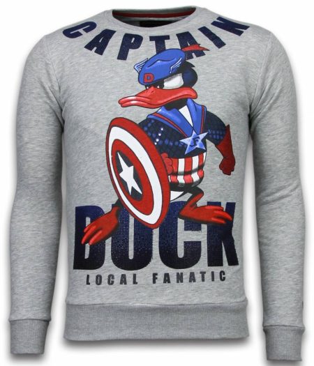 Local Fanatic Captain duck rhinestone sweater
