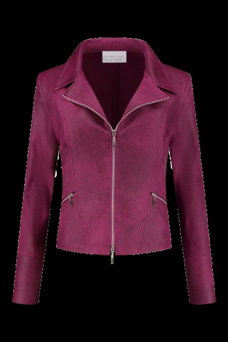 Helena Hart 7288 Zipper Biker Blazers Framboos
