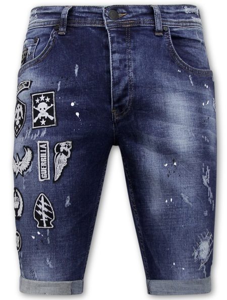 Local Fanatic Korte broek slim fit met patches 1018