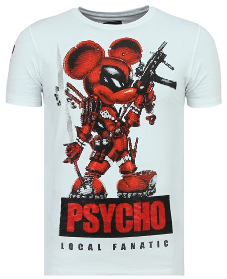 Local Fanatic Psycho mouse leuke t-shirt