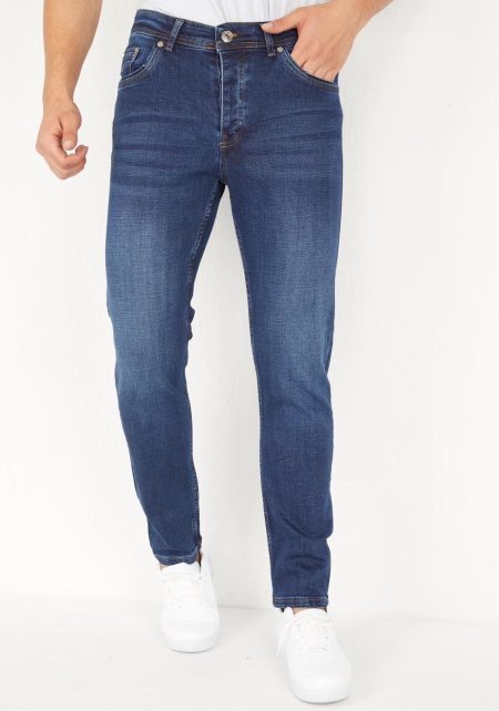 True Rise Donker regular fit jeans