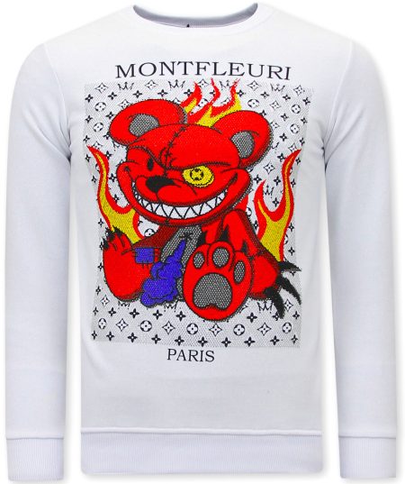 Tony Backer Sweater met print monster teddy bear