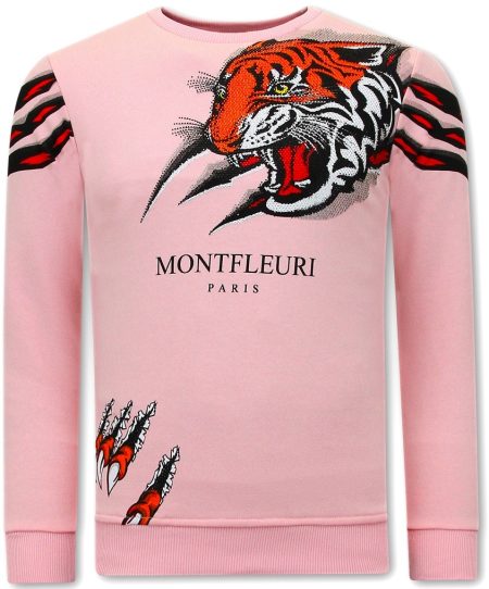 Tony Backer Sweater met print tiger head