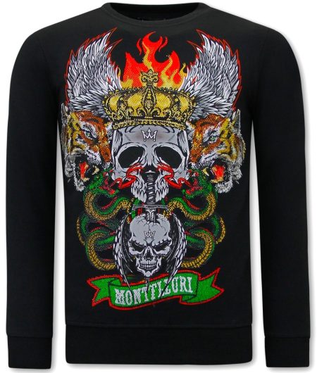Tony Backer Sweater met print skull head