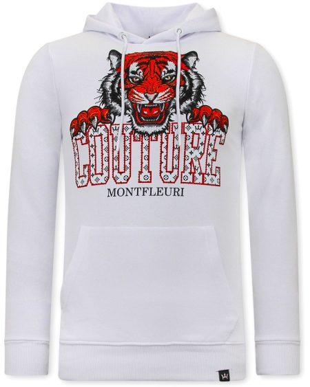 Tony Backer Hoodie met print tiger head