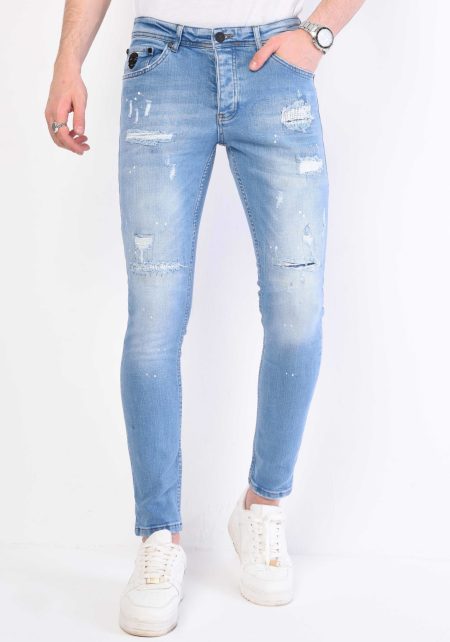 Local Fanatic Slim fit jeans met scheuren 1058