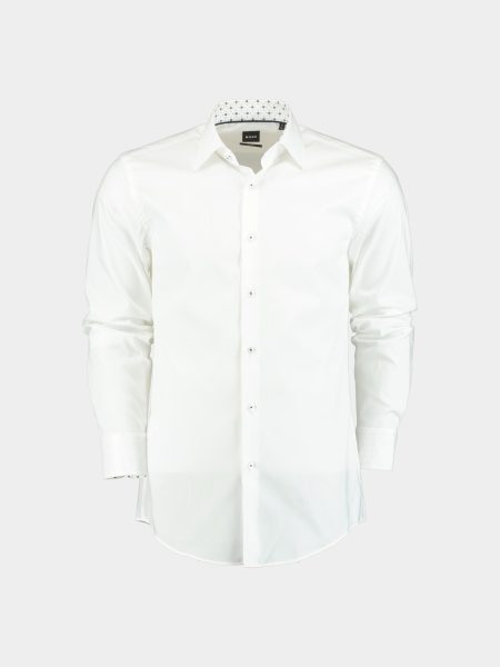 BOSS Black Business hemd lange mouw Wit H-HANK-kent-C3-214 10245425 1 50539177/100