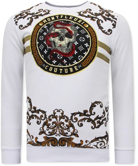 Tony Backer Sweater met print snake skull