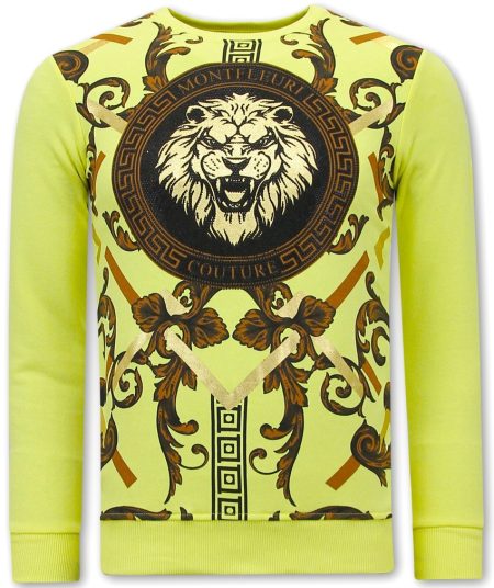 Tony Backer Sweater met print gouden leeuw
