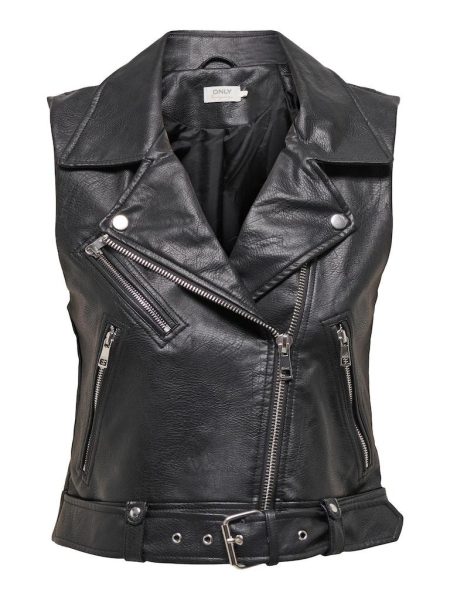 Only Female Vesten Onlvera Faux Leather Waistcoat 15239240