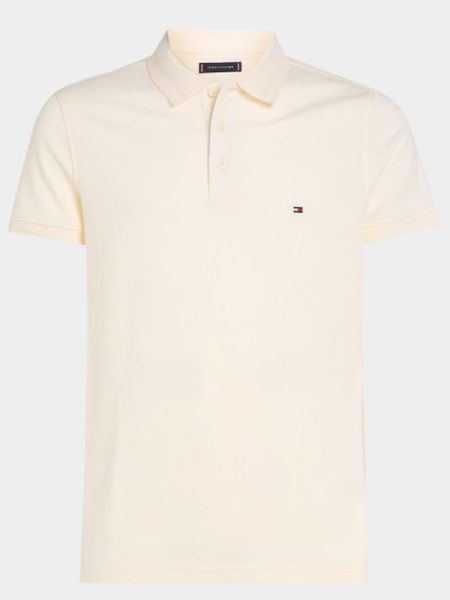 Tommy Hilfiger Polo korte mouw Beige Pretwist Mouline Slim Fit Polo MW0MW34755/AEF