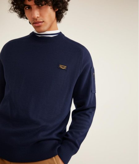 Pme Legend Pkw0000331 R-neck American Classic Buckley Sweater 5073 - Sky Captain