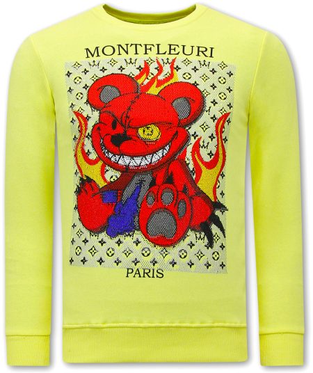 Tony Backer Sweater met print monster teddy bear