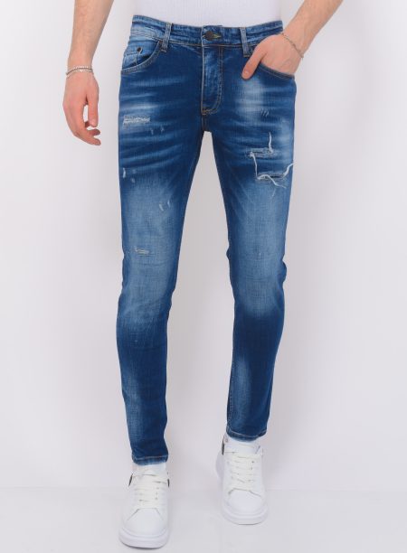 Local Fanatic Blue ripped jeans slim fit