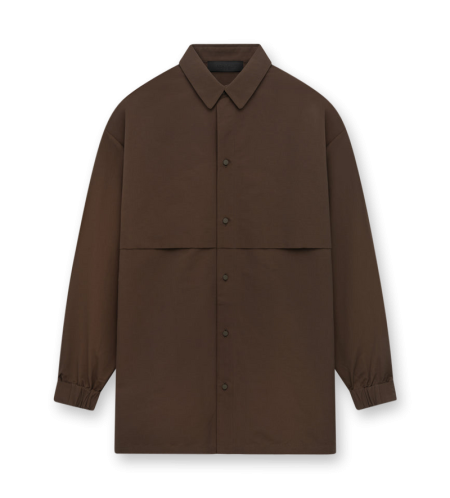 Military Nylon Overshirt Brown - XS