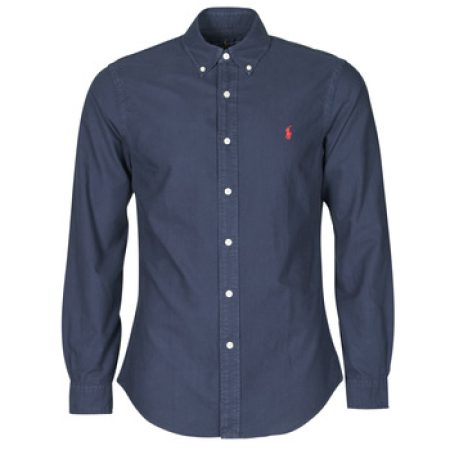Overhemd Lange Mouw Polo Ralph Lauren CHEMISE CINTREE SLIM FIT EN OXFORD LEGER TYPE CHINO COL BOUTONNE"