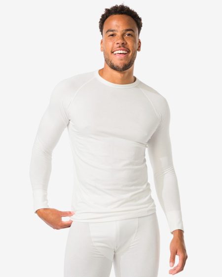 HEMA HEMA Heren Thermo T-shirt Wit (wit)