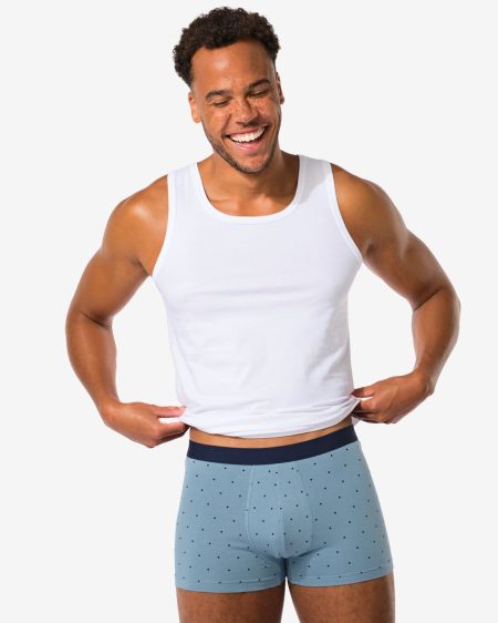 HEMA Korte Herenboxers Katoen Stretch - 3 Stuks Donkerblauw (donkerblauw)