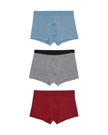 HEMA Korte Herenboxers Katoen Stretch - 3 Stuks Rood (rood)