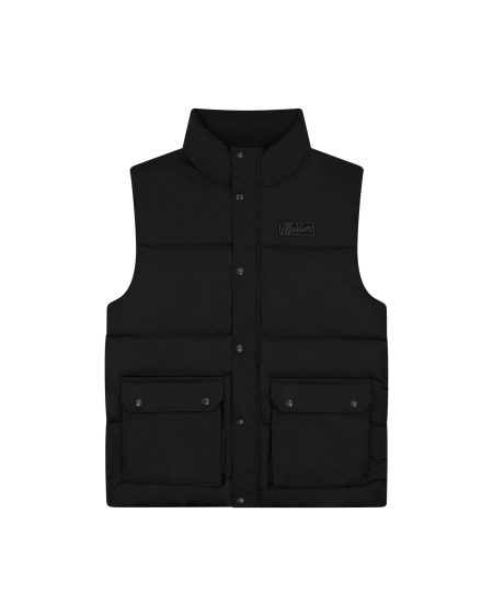 Malelions Mm1-aw24-13 Crinkle Padded Vest Vest 900 Black