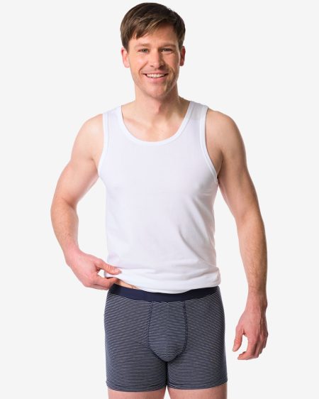 HEMA HEMA Herenboxers Strepen - 3 Stuks Donkerblauw (donkerblauw)