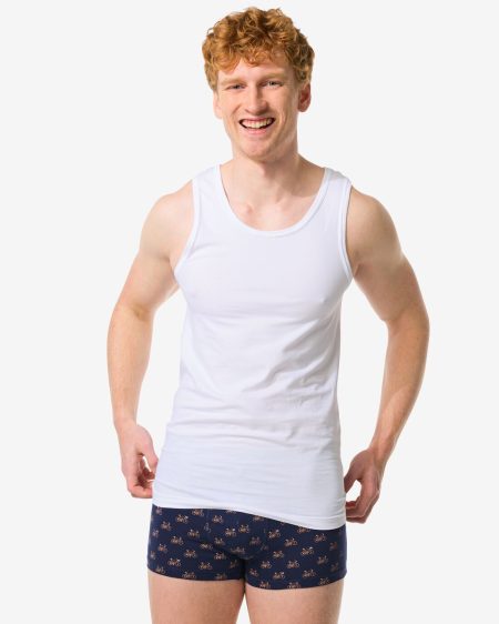 HEMA HEMA Herenhemden Perfect Comfort Naadloos - 2 Stuks Wit (wit)