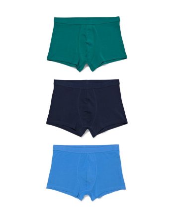 HEMA Korte Herenboxers Katoen Stretch - 3 Stuks Groen (groen)