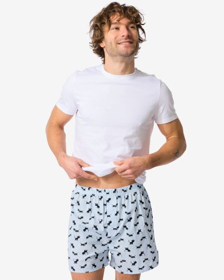 HEMA Takkie Losse Herenboxer Strepen Blauw (blauw)