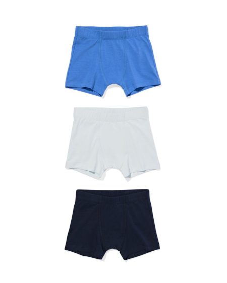051 Kinderboxers Katoen - 3 Stuks Blauw (blauw)