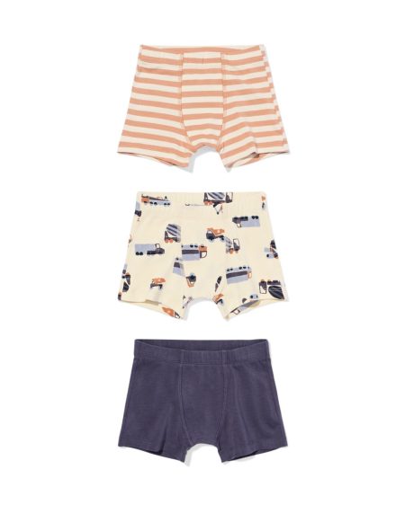 HEMA HEMA Kinderboxers Auto - 3 Stuks Gebroken Wit (gebroken wit)