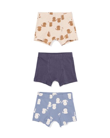 HEMA HEMA Kinderboxers Honden - 3 Stuks Blauw (blauw)