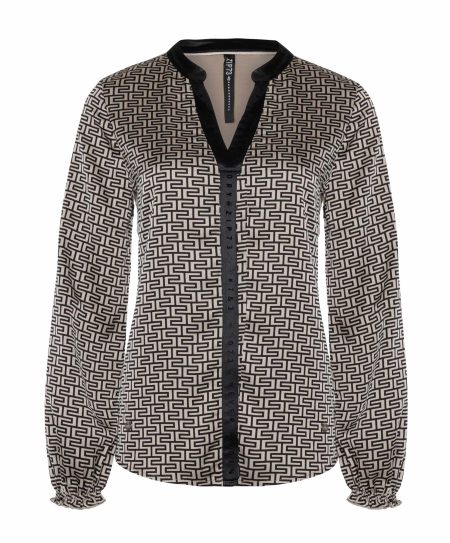 Zip73 Female Shirts En Tops Top Never Ending Graphic Champagne W24/631/04/255