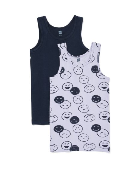 051 Kinderhemden Gezichtjes - 2 Stuks Lila (lila)