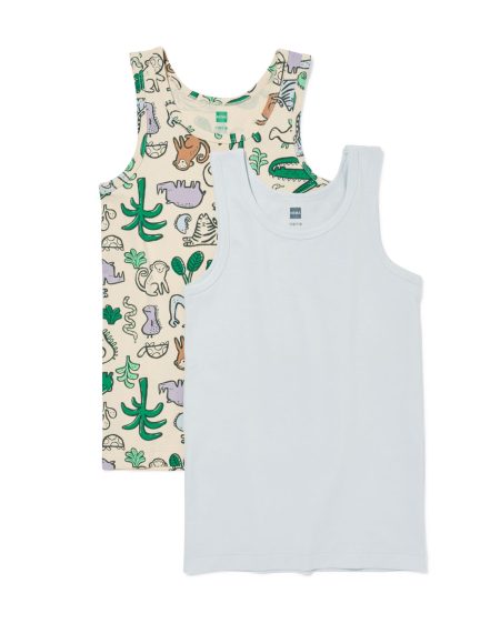 HEMA Kinderhemden Jungle - 2 Stuks Lichtblauw (lichtblauw)