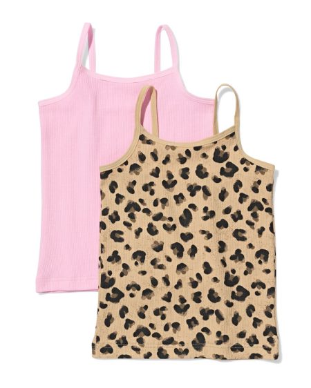 HEMA Kinderhemden Luipaard - 2 Stuks Bruin (bruin)