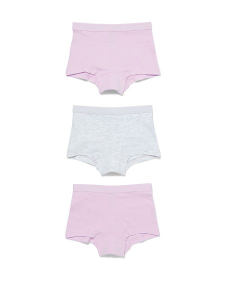 HEMA Kinderboxers Katoen/stretch - 3 Stuks Lila (lila)