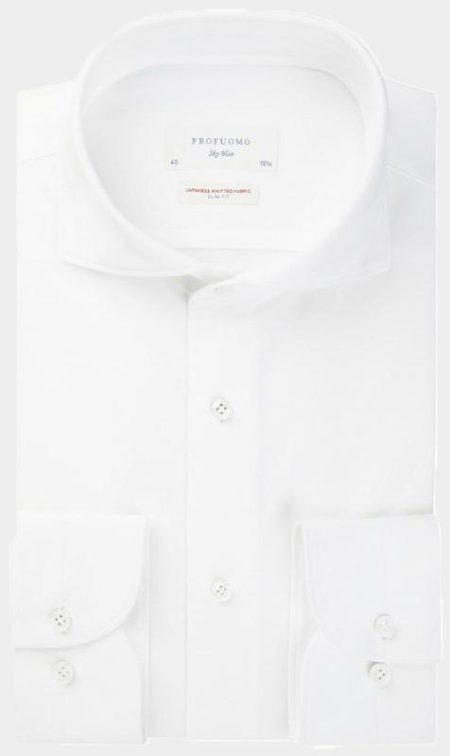 Profuomo Business hemd lange mouw japanese knit slim fit pp2hc10006/100