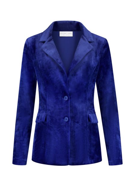 Helena Hart 7425uni Blazer Velour Midi Uni Blazers Royal