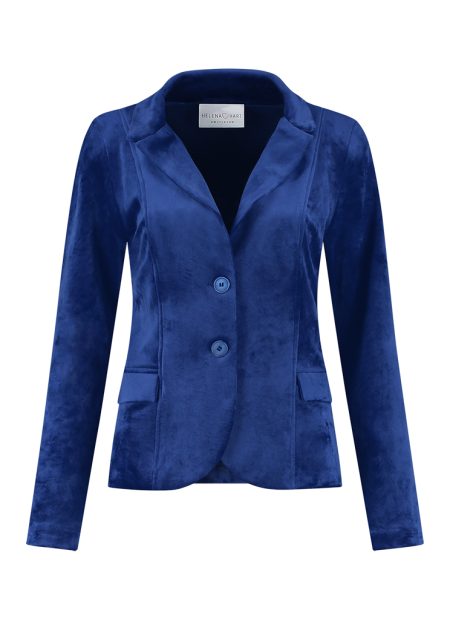 Helena Hart 7446uni Blazer Velour Corto Un Blazers Royal