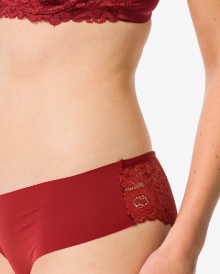 HEMA HEMA Damesbrazilian Micro Met Kant Donkerrood (donkerrood)