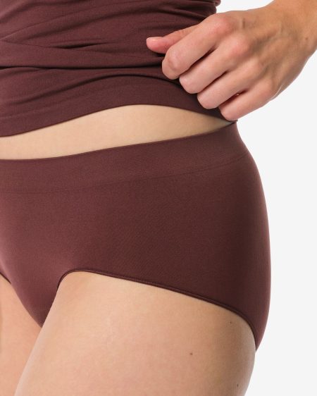 HEMA HEMA Dameshipster Naadloos Micro Donkerbruin (donkerbruin)