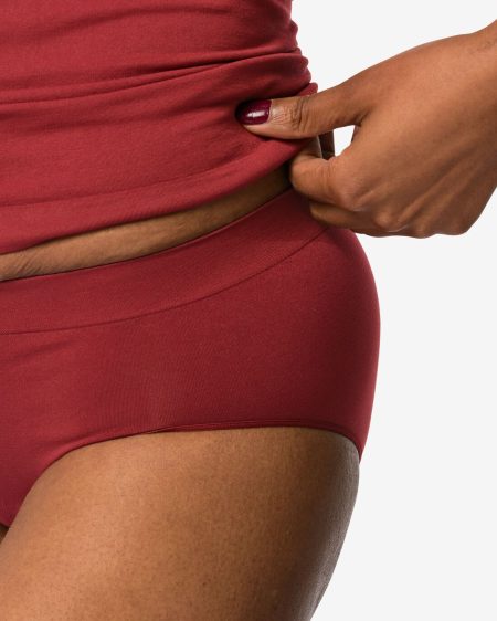 HEMA HEMA Dameshipster Naadloos Micro Donkerrood (donkerrood)