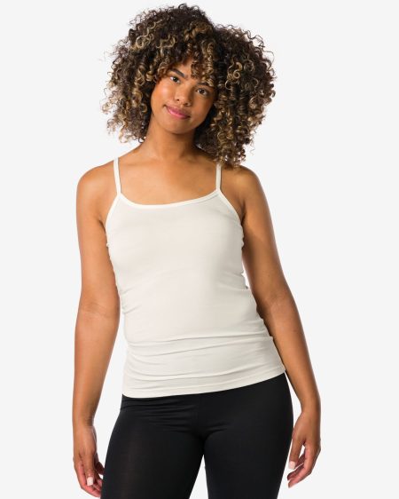 HEMA HEMA Dames Temptech Hemd Met Spaghettibandjes Ivoor (ivoor)