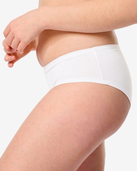 HEMA HEMA Dameshipster Katoen - 2 Stuks Wit (wit)