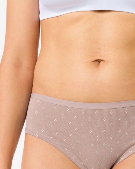 HEMA HEMA Dameshipster Katoen - 2 Stuks Lichtbruin (lichtbruin)