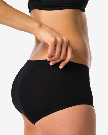 HEMA HEMA Damesslips Katoen - 2 Stuks Zwart (zwart)