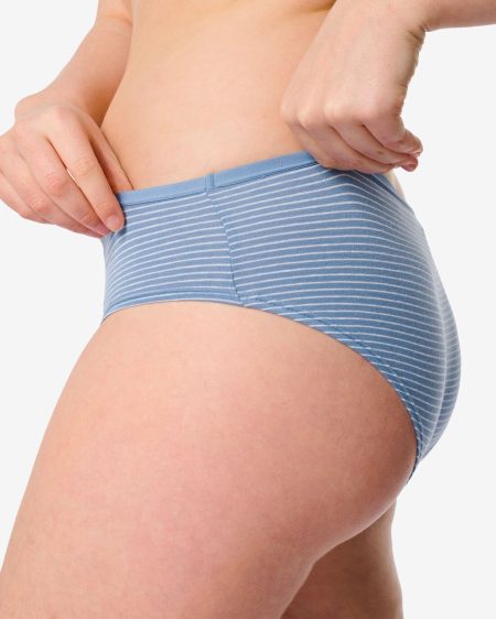 HEMA HEMA Dameshipster Katoen - 2 Stuks Blauw (blauw)